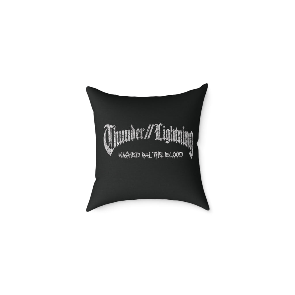 Thunder//Lightning | Square Poly Canvas Pillow